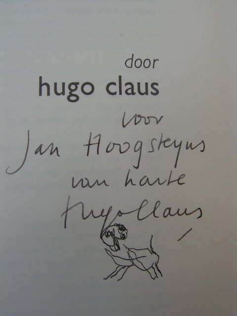 Gesigneerd; Hugo Claus - Karel Appel schilder - 1964