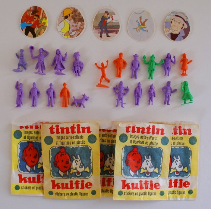 Tintin Figur mit Sticker