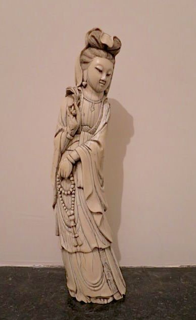 Elfenbein Figur Guanyin - China - 19tes Jahrhundert