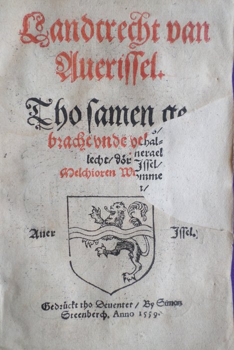 Topography; Melchior Winhoff - Landtrecht van Averissel. Thosamen gebracht unde uthgelecht - 1559