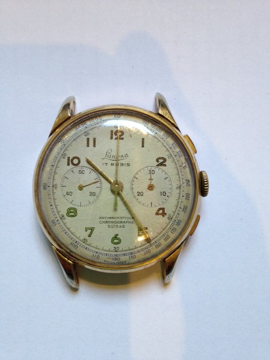 Lunesa Chronographe Suisse -- Men's wrist watch -- Vintage - Catawiki