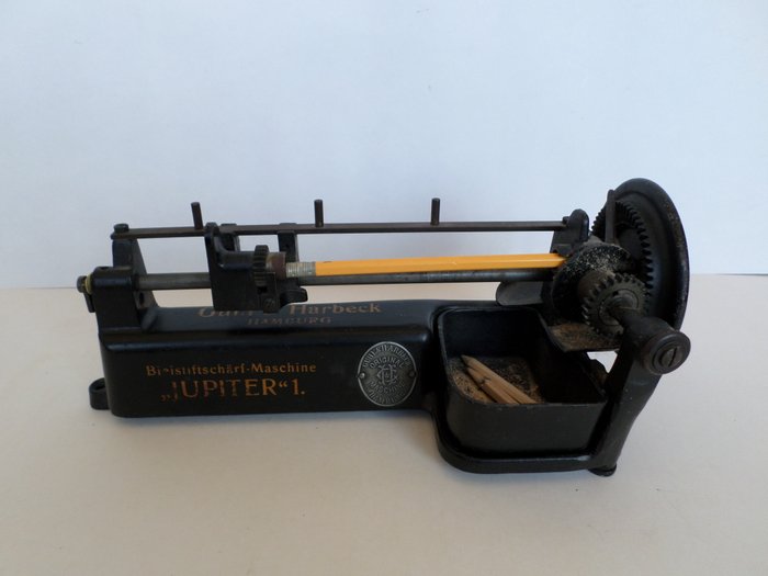 Castiron pencil sharpener Jupiter 1 by Guhl & Harbeck Hamburg - early 20th century