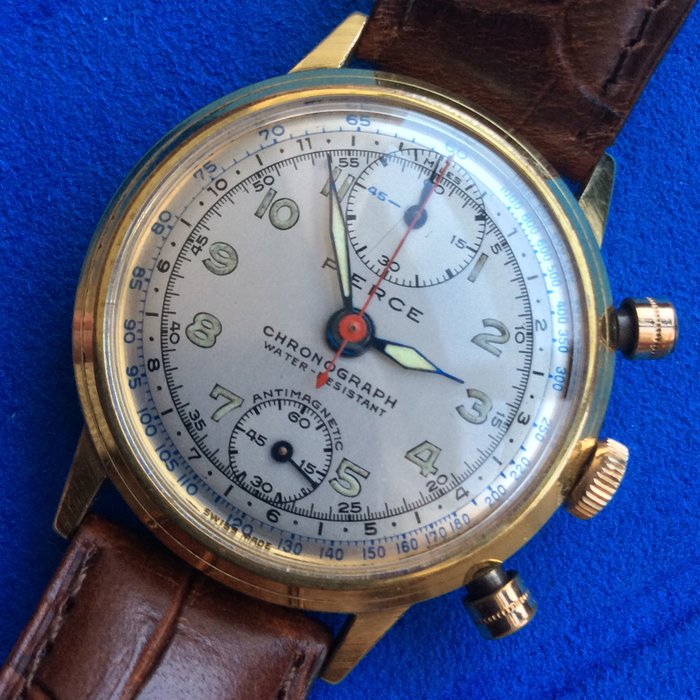 Pierce chronograph - men's watch - 1940s
