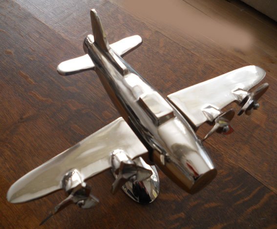 Chroom Decoratie Vliegtuig Op Standaard In Art Deco Stijl Catawiki