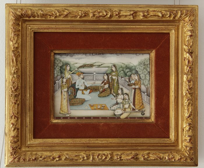Miniatuur schildering op ivoor - India - 19e eeuw