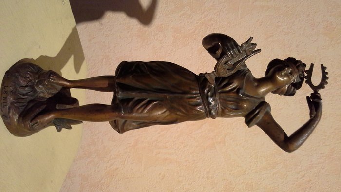 guillemin - statuette , régule patiné bronze 