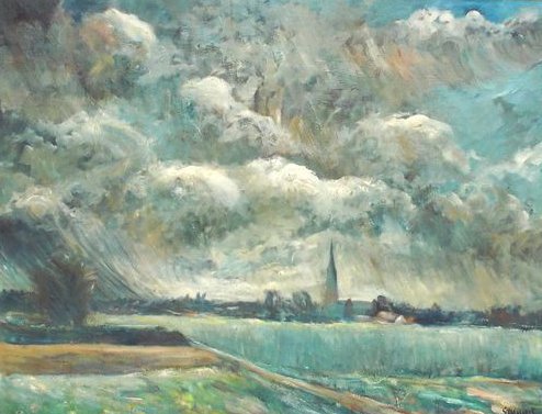 Gaston Wallaert (1899-1954) - Storm above Kuringen, Hasselt
