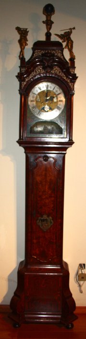 Amsterdam grandfather clock with mechanism - "Bramer en soon" - 2nd half 18th century