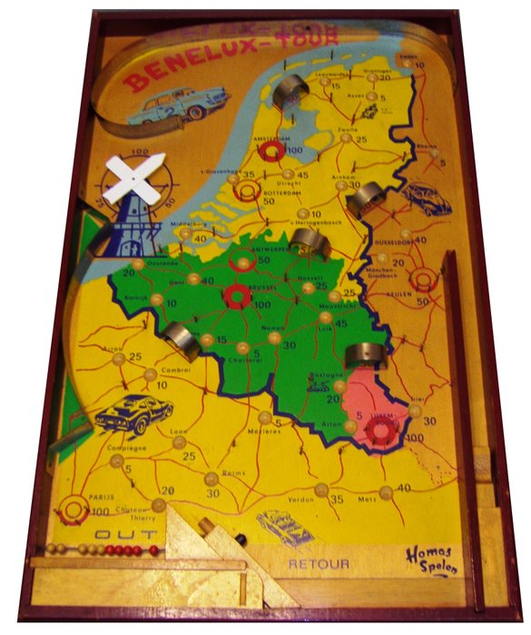 Homas - oud knikkerspel " Benelux Tour "