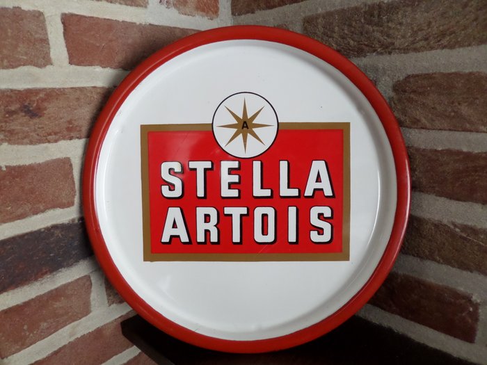 Bier:Emaille plateau-dienblad  Stella Artois
