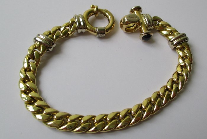 Bracelet design en or 18 ct., unisexe, 20.24 grammes