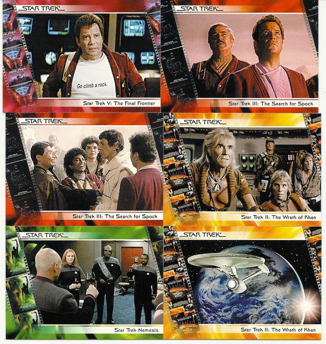 2007 90 Complete Trading Card Set STAR TREK: THE COMPLETE STAR TREK MOVIES