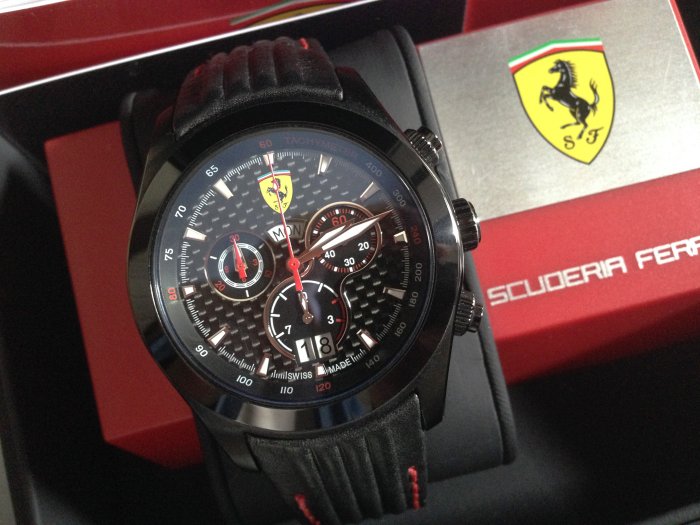 Ferrari Paddock Chronograph Black Carbon Fiber Men's watch - 11/2013 ...