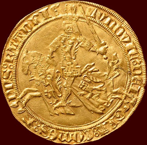 Graafschap Vlaanderen - Gouden Rijder van Lodewijk van Male (1346-1384)