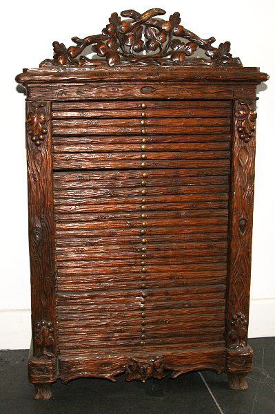 accessories - hand carved antique coin cabinet - catawiki