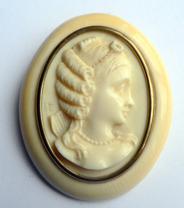 Cameo brooch in ivory