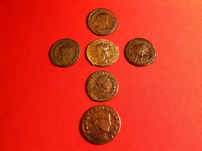 5 ROMAN BRONZE COINS PREMIUM QUALITY FOLLIS AND ANTONINIAN 1 BID 5 COINS