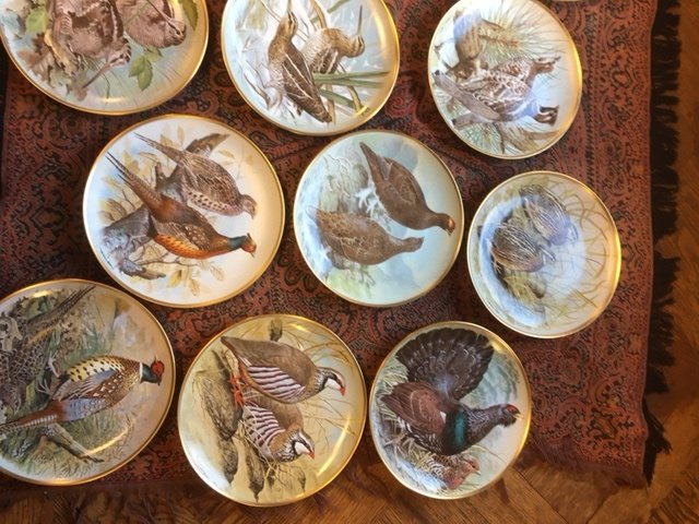 Franklin Mint Game Birds of the World by Basil Ede - a set of 12 porcelain plates