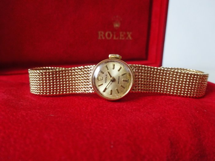rolex precision ladies gold watch
