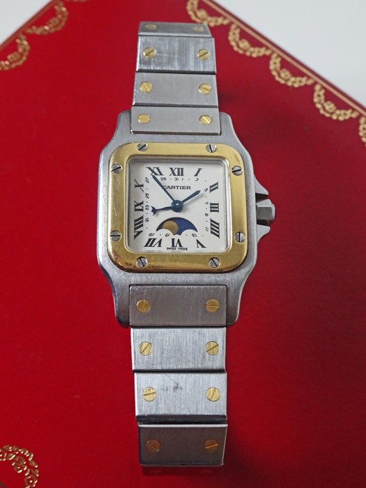 Cartier Santos Moon Phase - Women's Wrist Watch - Catawiki