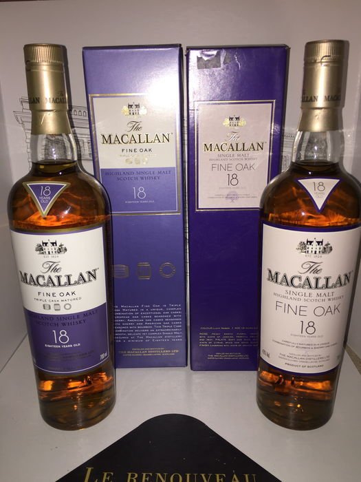 2 Bottles Macallan Fine Oak 18 Years Old And Macallan Catawiki