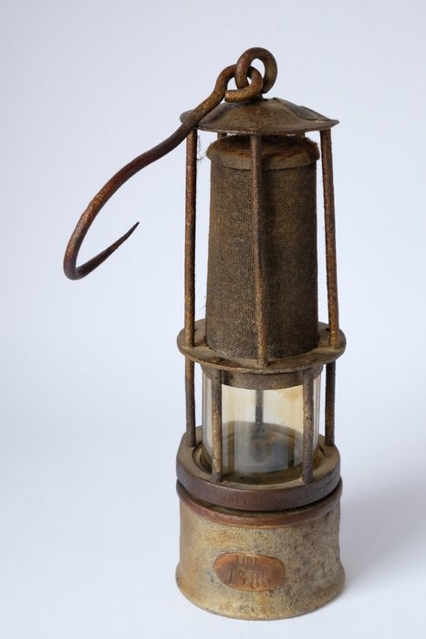 A Friemann & Wolf metal mine lamp, Germany, approx.  1900-1930

