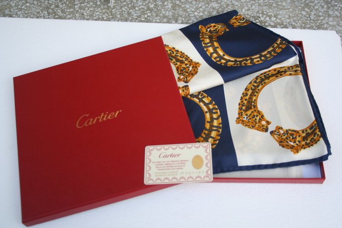 Cartier Paris - Square silk scarf with 