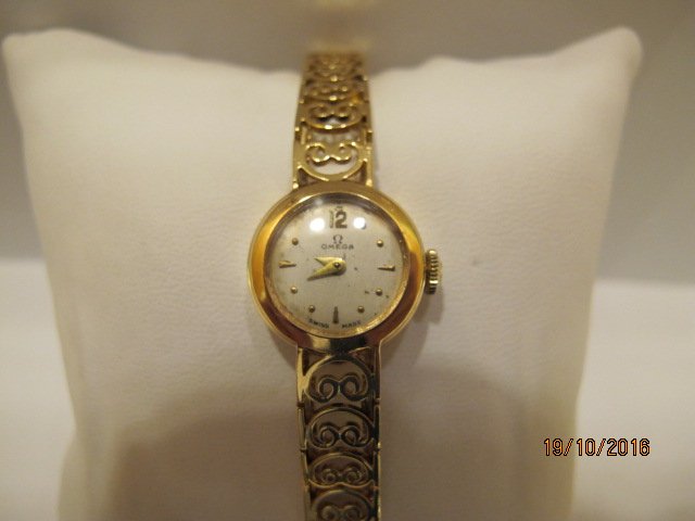 Omega – oro giallo 18 kt / 750 – vintage – orologio meccanico da donna