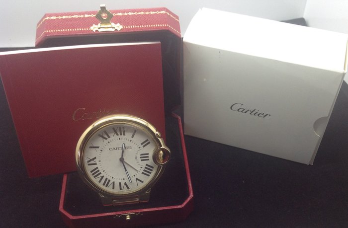 Cartier France Ballon Bleu Travel Alarm Clock 3038 - circa 2010