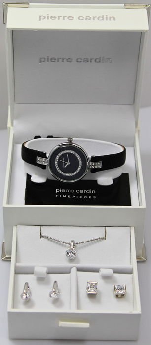 Pierre Cardin Men's Necklace Stainless Steel Rhodium Plated Leather  Atomique S.PCNL10008D450 : Amazon.co.uk: Fashion