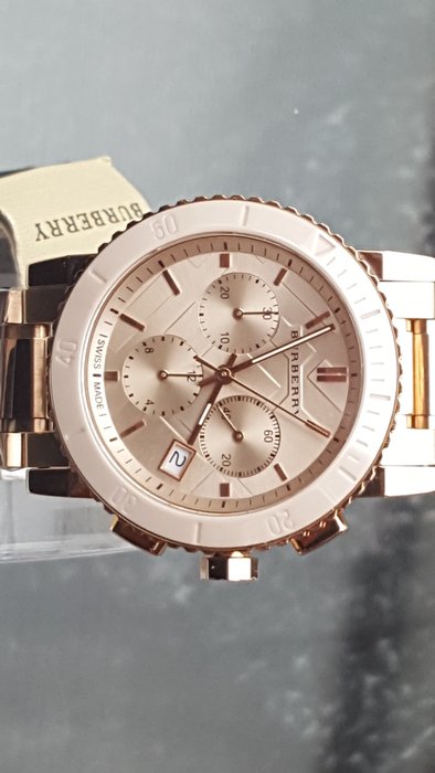rose gold watch burberry