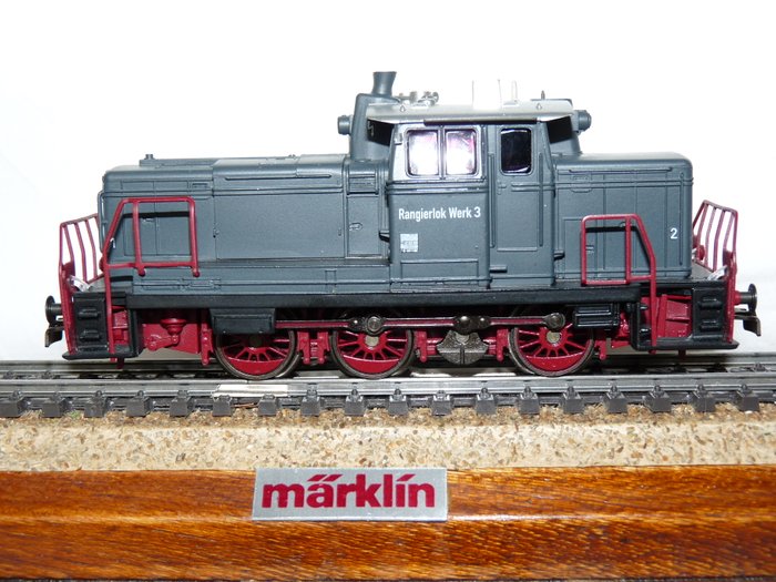 Märklin 37648 - Diesel locomotive BR V60 in grey - Special "Info-Tage" Werk 3 of DB, with telex connectors