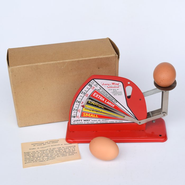 Rare Jiffy Way egg scales / European egg-scale in original box