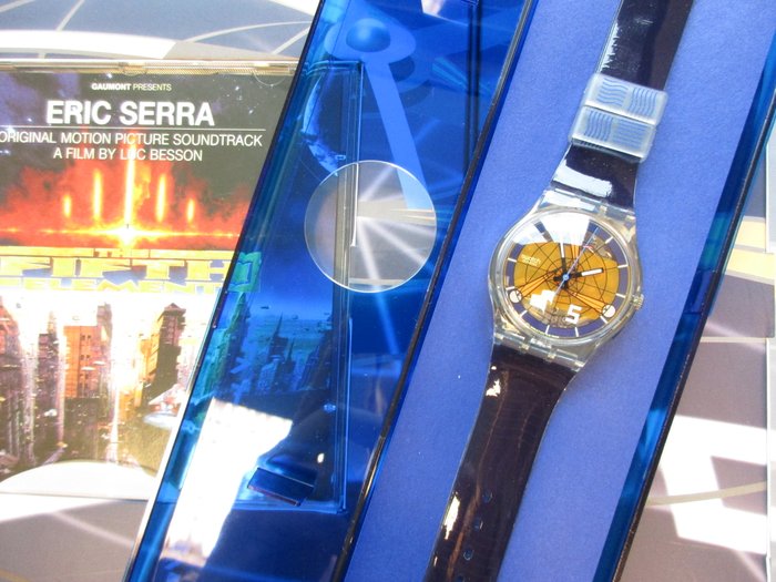 Set completo especial Swatch con reloj de pulsera modelo GK260 incluyendo CD, 1995, sin usar 