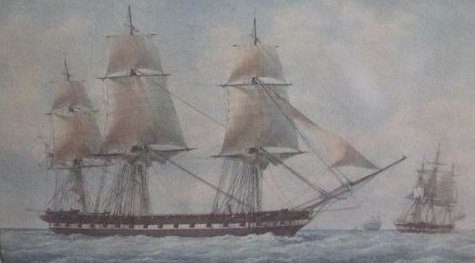 François Roux, Painter of the Navy (1811 - 1882) - La Didon, leading Frigate with 60 cannons.
