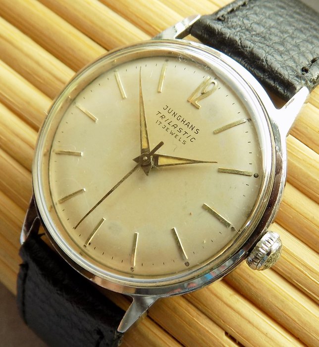 Reloj de pulsera para hombre Junghans Trilastic, 17 rubíes. Década de los años 60.  