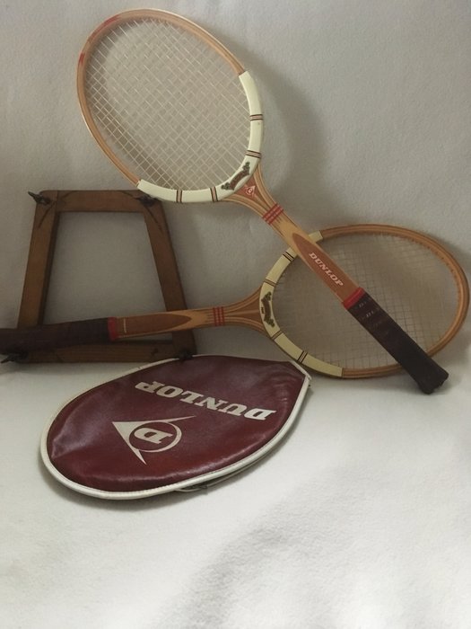 Tenis - Dunlop Maxply - 2 raquetas de tenis clásicas de madera 

