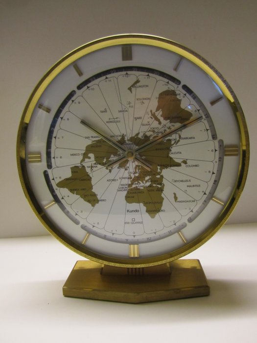 Grande KUNDO – orologio globale –  quarzo – orologio da tavolo globale – anni '60 
