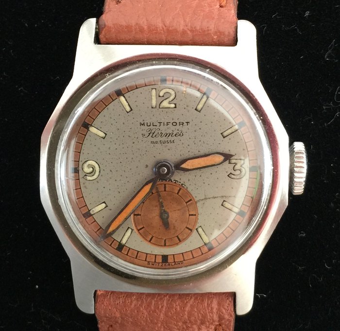 Hermès Mido Multifort - Very rare vintage unisex automatic watch – circa 1935.