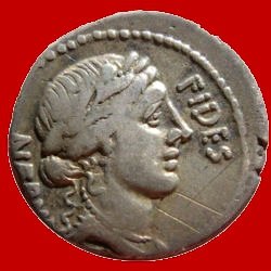 ROMAN REPUBLIC AR denarius 113-112 B.C. P. Licinius Nerva 