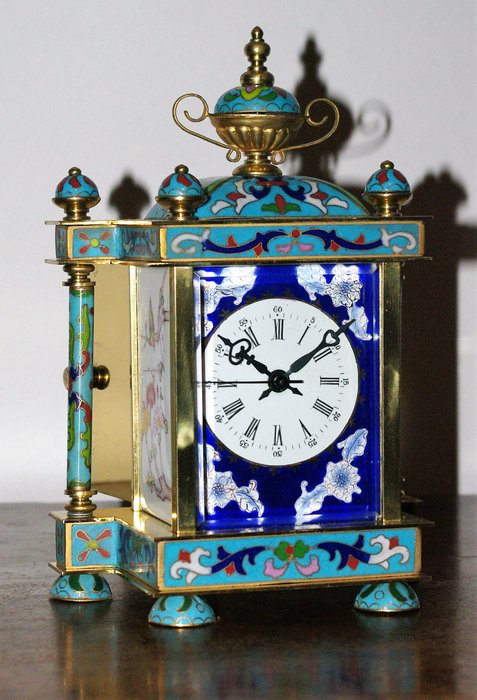 Cloisonné clock - Late 20th century