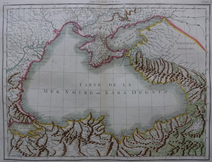 Europe Minor Aisia Black Sea P Tardieu Carte De La Mer