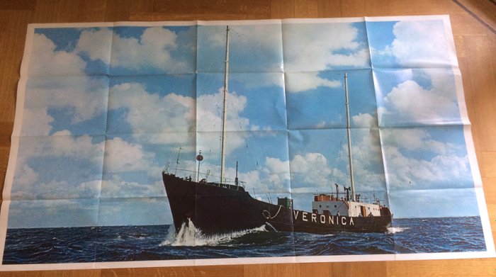 Iconic giant poster of the Radio Veronica ship