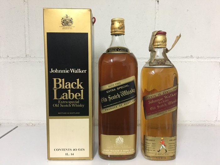 2 bottles Johnnie Walker - Black Label Extra Special Duty