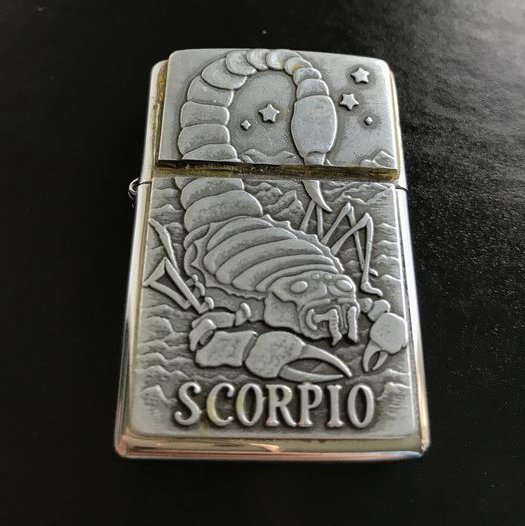 Zodiac sign Scorpio Zippo lighter with original box and certificate