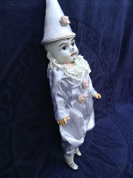 Antique French harlequin (clowns doll) very exclusive. - Catawiki