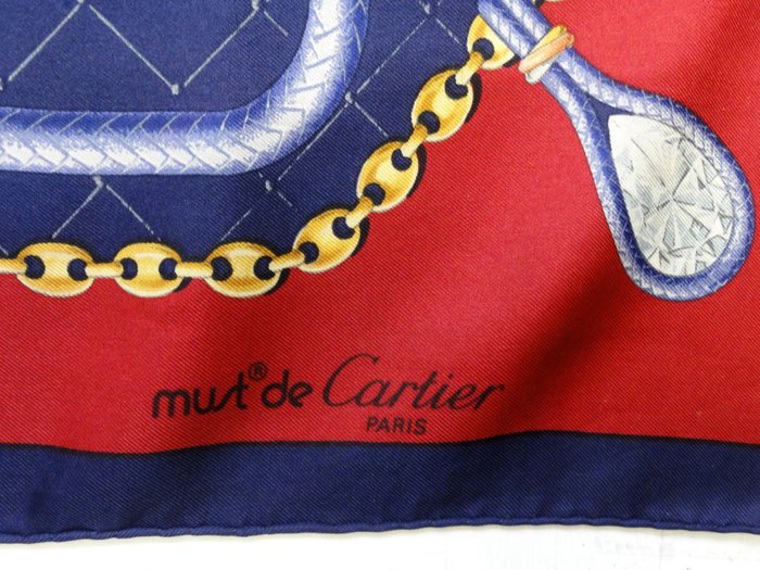 Must de Cartier - Silk Scarf - hand rolled. - Catawiki