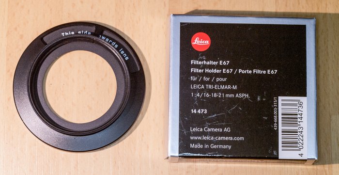 Leica portafiltro o portafiltros e67 F 14473 errores y omisiones netos M 16-18-21mm tri-elemar-m ASPH 