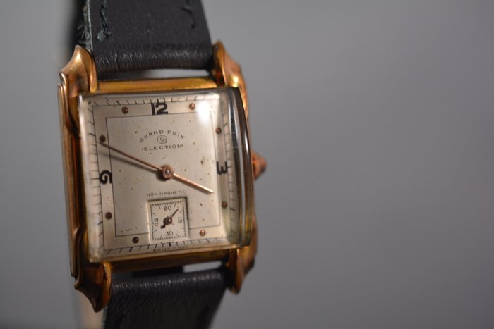 Relógio vintage de homem Election Grand Prix Arte Déco, dos anos 1930