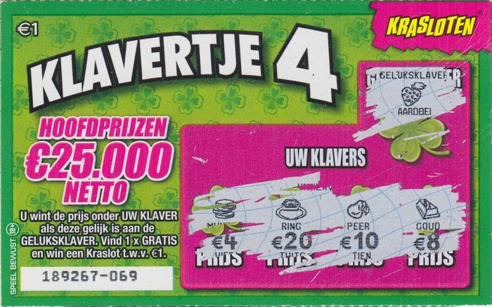Fonkelnieuw Klavertje 4 - De Lotto - Catawiki YX-59